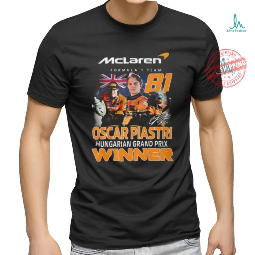 Oscar Piastri Hungarian Grand Prix McLaren Formula 1 Team Winner T Shirt