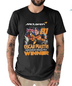 Oscar Piastri Hungarian Grand Prix McLaren Formula 1 Team Winner T Shirt