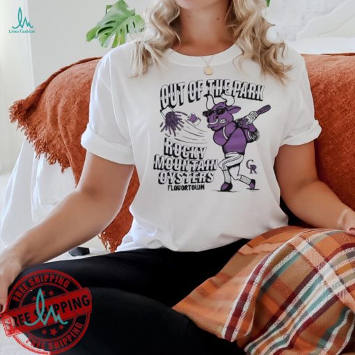 Out of the park Rocky Mountain oysters batting Flavortown Colorado Rockies shirt