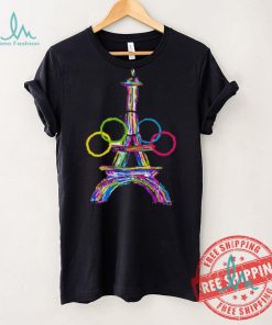 Paris 2024 olympics games eiffel tower print casual shirt