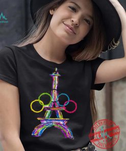 Paris 2024 olympics games eiffel tower print casual shirt