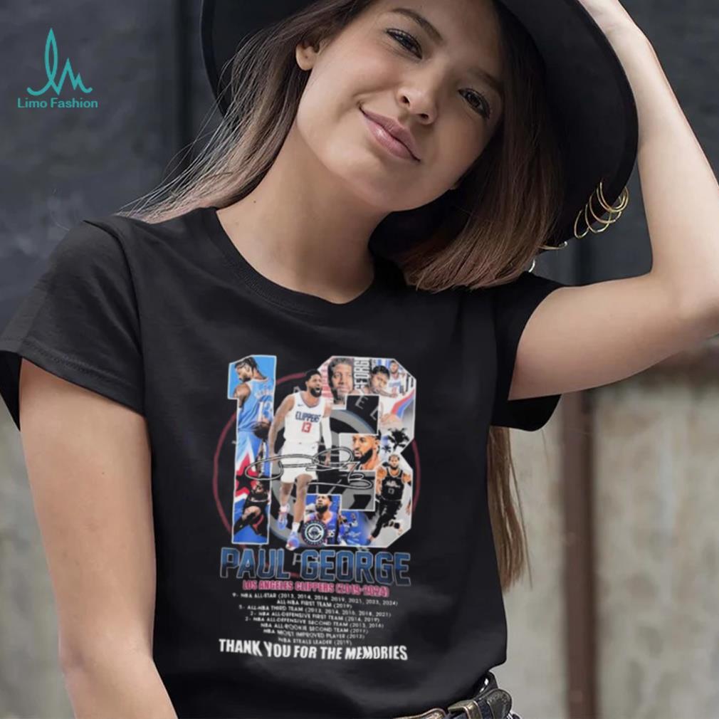 Paul George 13 Los Angeles Clipper 2019 2024 Thank You For The Memories signature shirt Paul George 13 Los Angeles Clipper 2019 2024 Thank You For The Memories signature shirt