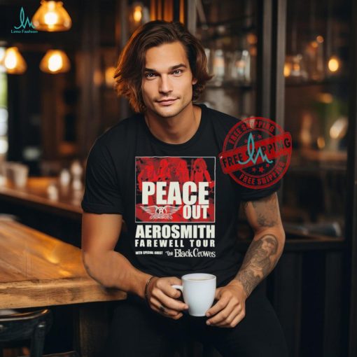Peace Out Aerosmith Farewell Tour With Black Crowes Unisex T Shirt