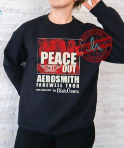 Peace Out Aerosmith Farewell Tour With Black Crowes Unisex T Shirt