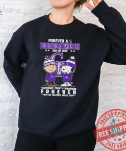 Peanuts Snoopy And Charlie Brown Forever A Colorado Rockies Fan Win Or Lose Yesterday Today Tomorrow Forever No Matter What Shirt