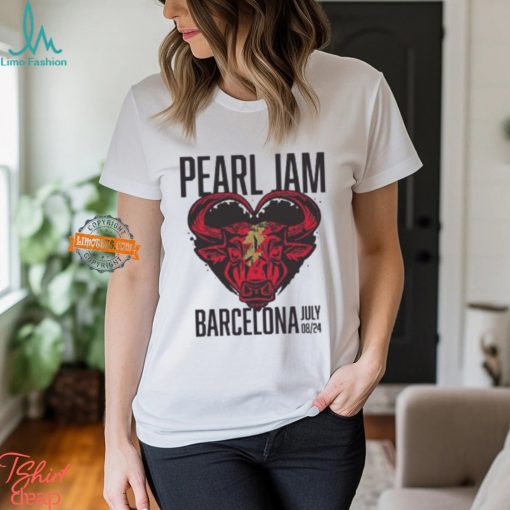 Pearl Jam In Barcelona Night 2 Buffalo Head At Palau Sant Jordi On July 8 2024 Two Sides Print Classic T Shirt