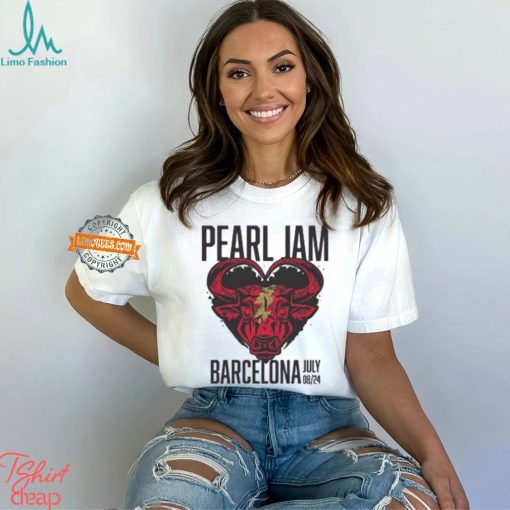 Pearl Jam In Barcelona Night 2 Buffalo Head At Palau Sant Jordi On July 8 2024 Two Sides Print Classic T Shirt