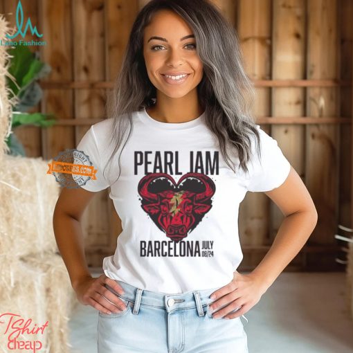 Pearl Jam In Barcelona Night 2 Buffalo Head At Palau Sant Jordi On July 8 2024 Two Sides Print Classic T Shirt