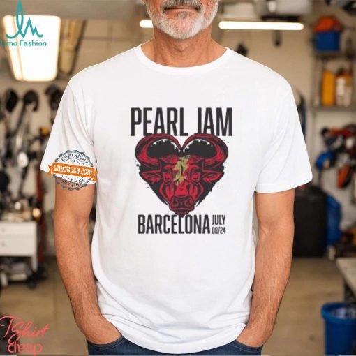 Pearl Jam In Barcelona Night 2 Buffalo Head At Palau Sant Jordi On July 8 2024 Two Sides Print Classic T Shirt