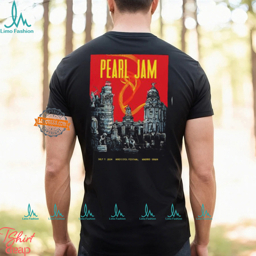Pearl Jam Tour At Madcool Festival In Marrid Spain July 2024 Unisex T Shirt Pearl Jam Tour At Madcool Festival In Marrid Spain July 2024 Unisex T Shirt