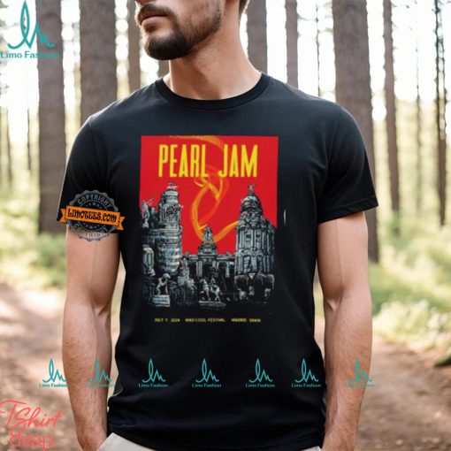 Pearl Jam Tour At Madcool Festival In Marrid Spain July 2024 Unisex T Shirt
