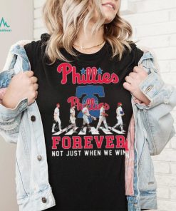 Philadelphia Phillies Abbey road forever not just when we win signatures shirt