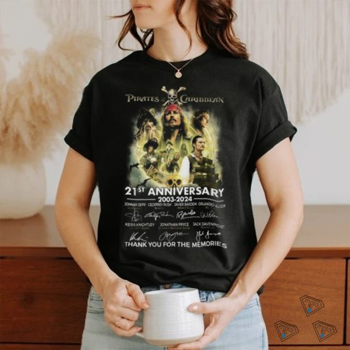Pirates Of The Caribbean 21st Anniversary 2003 2024 Thank You For The Memories T Shirt