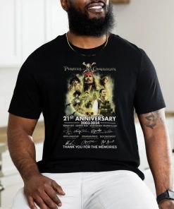 Pirates Of The Caribbean 21st Anniversary 2003 2024 Thank You For The Memories T Shirt