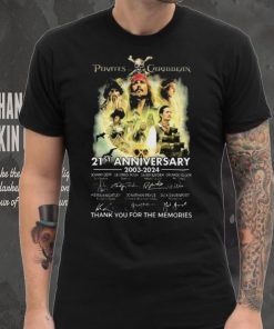 Pirates Of The Caribbean 21st Anniversary 2003 2024 Thank You For The Memories signatures shirt