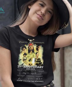 Pirates Of The Caribbean 21st Anniversary 2003 2024 Thank You For The Memories signatures shirt