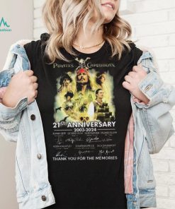 Pirates Of The Caribbean 21st Anniversary 2003 2024 Thank You For The Memories signatures shirt