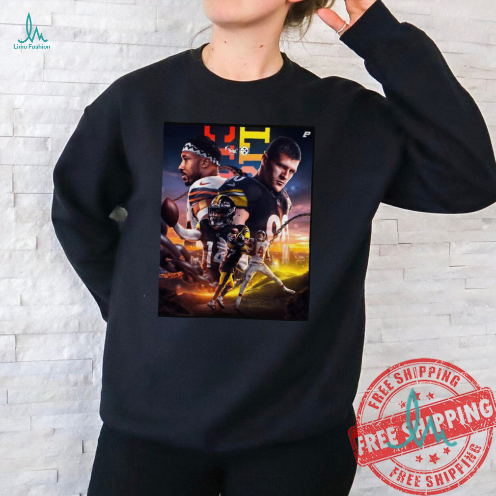 Pittsburgh Steelers #57 Montravius Adams #14 George Pickens #90 T.J. Watt shirt Pittsburgh Steelers #57 Montravius Adams #14 George Pickens #90 T.J. Watt shirt