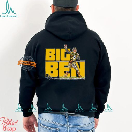 Pittsburgh Steelers no 7 Ben Roethlisberger Big Ben 2x Champion shirt