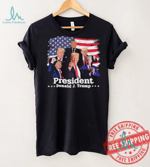 President Donald J Trump Photo Montage Support For Donald Trump To Make America Great Again T shirt