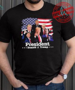 President Donald J Trump Photo Montage Support For Donald Trump To Make America Great Again T shirt