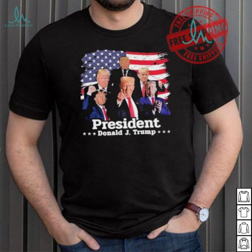 President Donald J Trump Photo Montage Support For Donald Trump To Make America Great Again T shirt