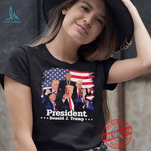 President Donald J Trump Photo Montage Support For Donald Trump To Make America Great Again T shirt