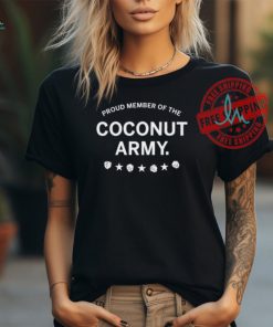 Proud Member Of The Coconut Army Kamala Harris Ladies Boyfriend Shirt