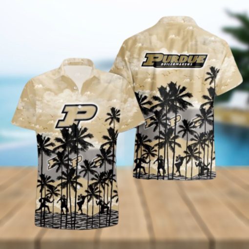 Purdue Boilermakers Palms Tree Hawaiian Shirt