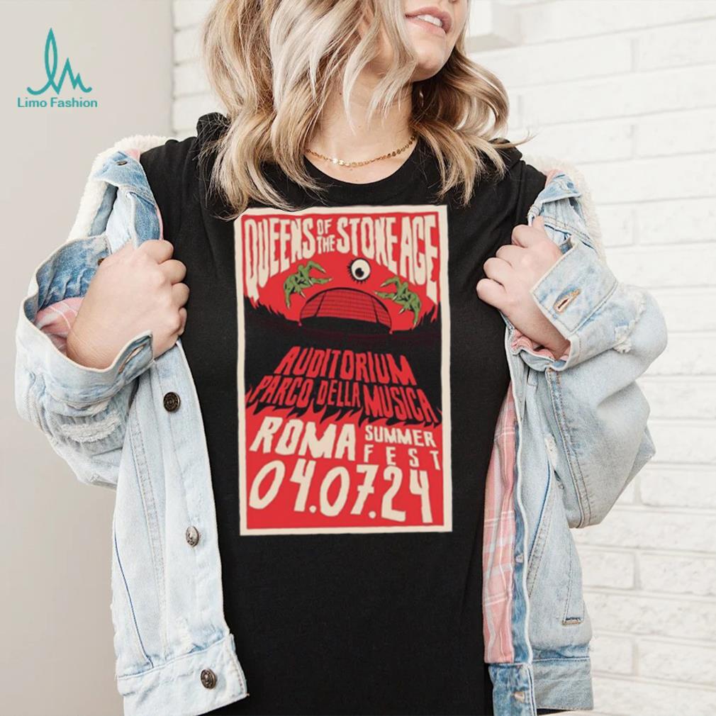 Queens Of The Stone Age Rome Summer Fest 2024 Poster Shirt Queens Of The Stone Age Rome Summer Fest 2024 Poster Shirt