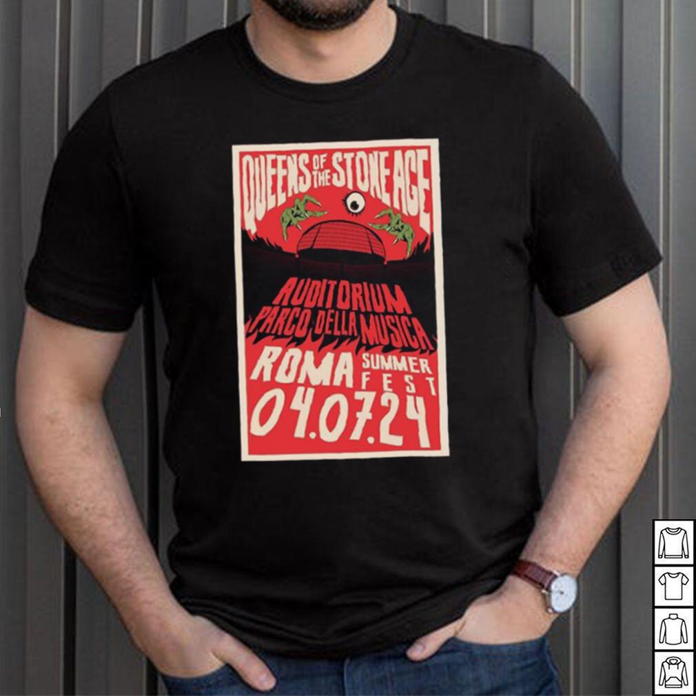 Queens Of The Stone Age Rome Summer Fest 2024 Poster Shirt Queens Of The Stone Age Rome Summer Fest 2024 Poster Shirt
