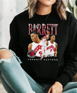 RJ Barrett 9 player Toronto Raptors basketball signature graphic shirt