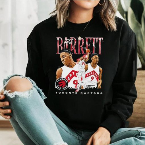 RJ Barrett 9 player Toronto Raptors basketball signature graphic shirt