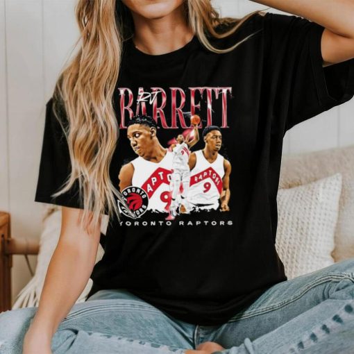 RJ Barrett 9 player Toronto Raptors basketball signature graphic shirt