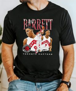 RJ Barrett 9 player Toronto Raptors basketball signature graphic shirt