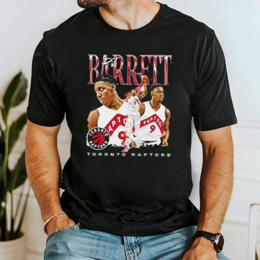 RJ Barrett 9 player Toronto Raptors basketball signature graphic shirt