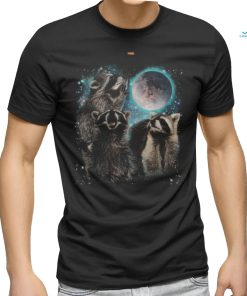 Racoon Moon Howling Raccoon Head Funny shirt