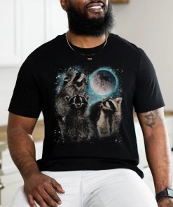 Racoon Moon Howling Raccoon Head Funny shirt