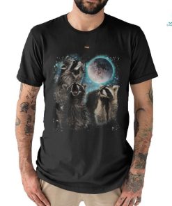 Racoon Moon Howling Raccoon Head Funny shirt