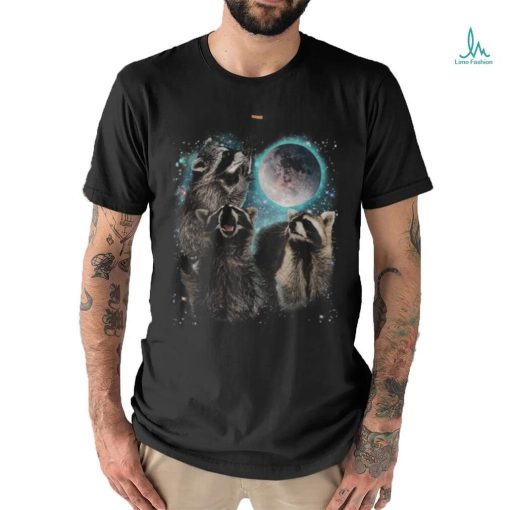 Racoon Moon Howling Raccoon Head Funny shirt