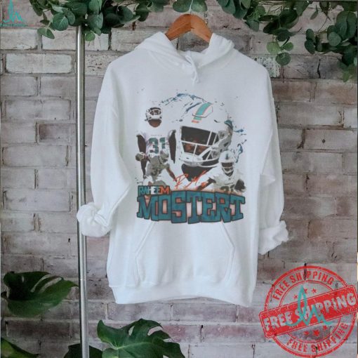 Raheem Mostert Miami Dolphins Inside Leverage Miami Signature T shirt