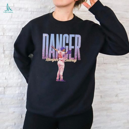 Ranger Suarez danger bold Philadelphia Phillies caricature shirt