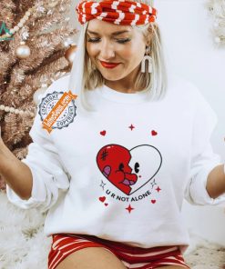 Retro Groovy Heart U R Not Alone shirt