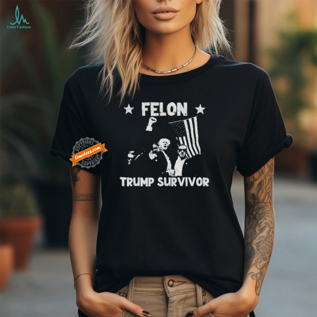 Retro Trump Survivor 2024 American Flag Trump Supporters T Shirt Retro Trump Survivor 2024 American Flag Trump Supporters T Shirt