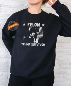 Retro Trump Survivor 2024 American Flag Trump Supporters T Shirt, hoodie, sweater, long sleeve and tank top Retro Trump Survivor 2024 American Flag Trump Supporters T Shirt