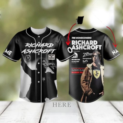 Richard Ashcroft The Homecoming Show At Robin Park Custom Baseball Jersey