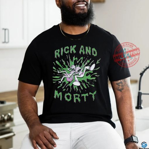 Rick And Morty Green Splat T Shirt