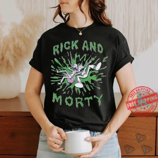 Rick And Morty Green Splat T Shirt