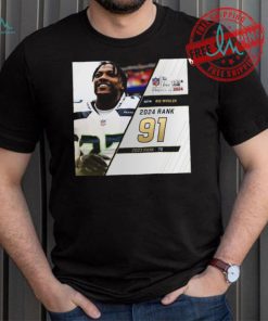 Riq Woolen Rank 91 The NFL Top 100 Players Of 2024 T Shirt