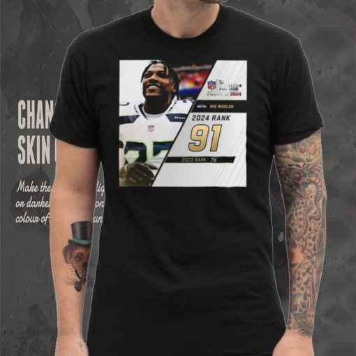 Riq Woolen Rank 91 The NFL Top 100 Players Of 2024 T Shirt